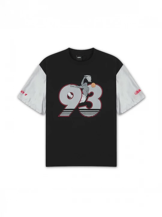 Foto van product AND1 Shirt grijs / lichtoranje / watermeloen rood / zwart