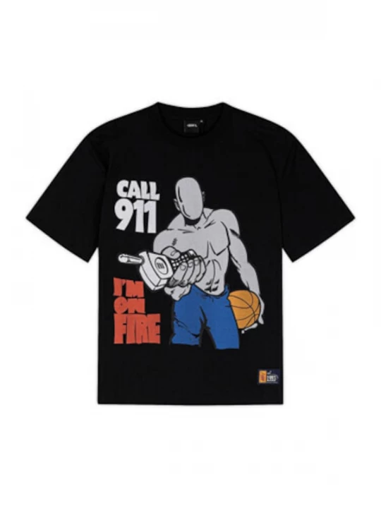 Foto van product AND1 Shirt 'On Fire' gemengde kleuren / zwart