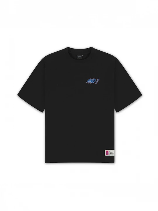 Foto van product AND1 Shirt opaal / oranjerood / zwart / wit