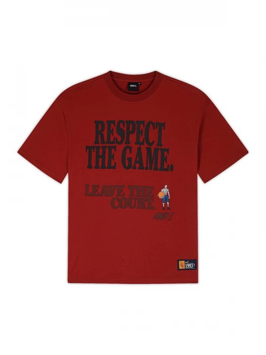 Foto van product AND1 Shirt 'Respect The Game' blauw / lichtgrijs / vuurrood / zwart