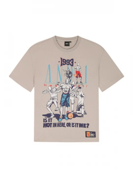 Foto van product AND1 Shirt 'Retro Logo' grijs