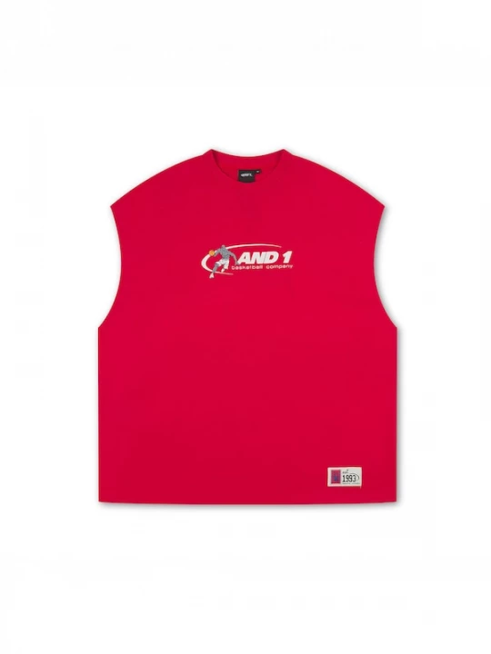 Foto van product AND1 Shirt 'Timeout' azuur / bessen / knalrood / wit