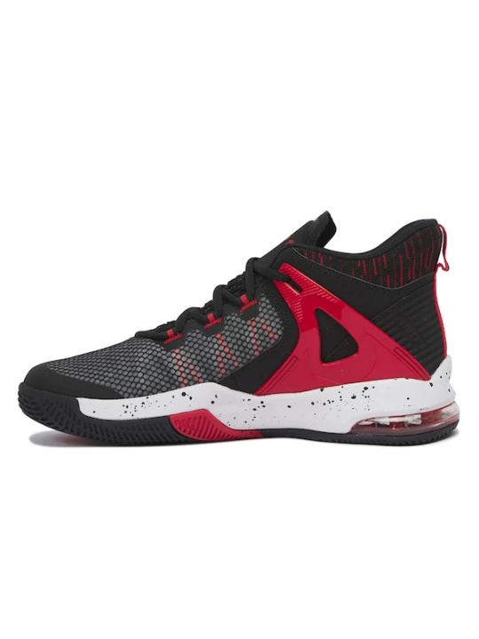 Foto van product AND1 Sneakers hoog 'Turnaround' donkergrijs / rood / zwart / wit gemêleerd