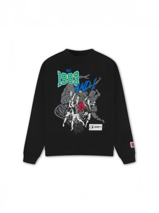 Foto van product AND1 Sweatshirt '1993 Dunk' blauw / grafiet / groen / zwart