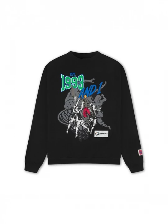 Foto van product AND1 Sweatshirt '1993 Dunk' grijs / groen / zwart