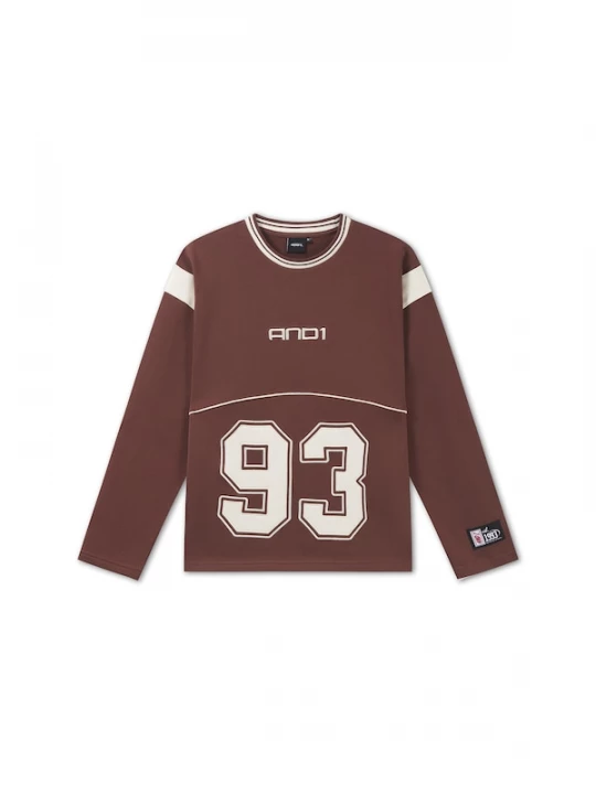 Foto van product AND1 Sweatshirt '93' bruin / wit
