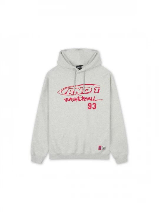 Foto van product AND1 Sweatshirt lichtgrijs / knalrood