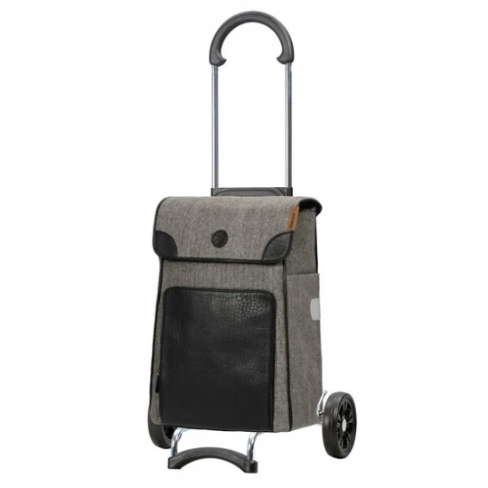 Foto van product Andersen Shopper Shopper 'Elik' beige / olijfgroen / zwart