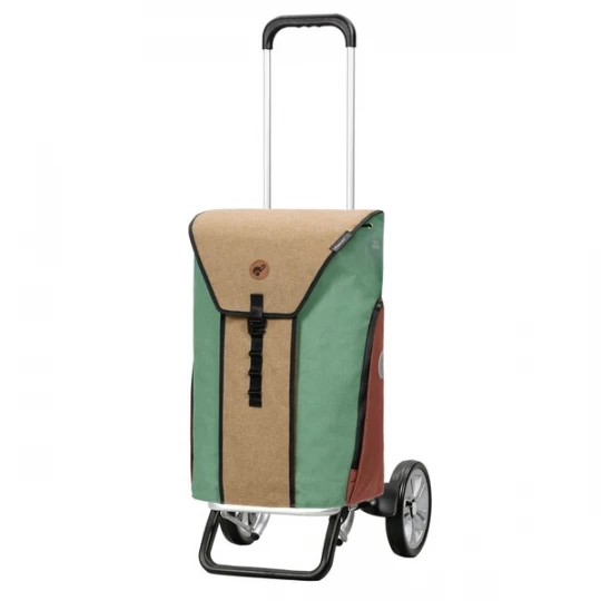 Foto van product Andersen Shopper Trolley 'Alu Star' beige / groen / rood