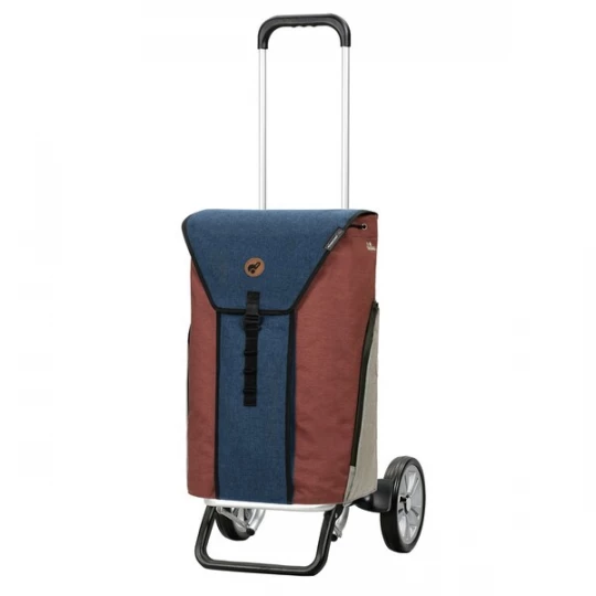 Foto van product Andersen Shopper Trolley 'Alu Star' blauw / roestbruin