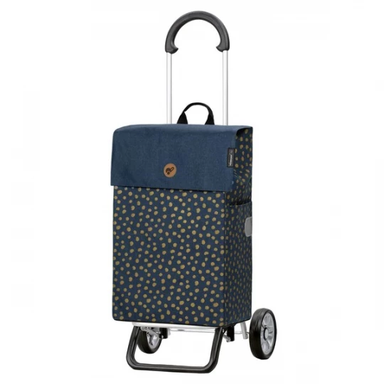 Foto van product Andersen Shopper Trolley ' Fita ' blauw / bruin / olijfgroen