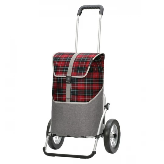 Foto van product Andersen Shopper Trolley 'Gese' grijs / donkerrood / zwart