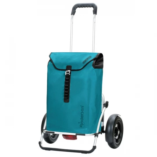Foto van product Andersen Shopper Trolley 'Royal' cyaan blauw / zwart / zilver
