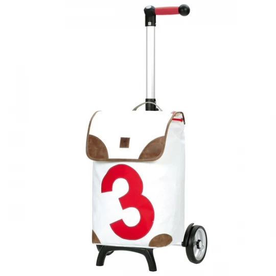 Foto van product Andersen Shopper Trolley 'Unus' bruin / rood / wit