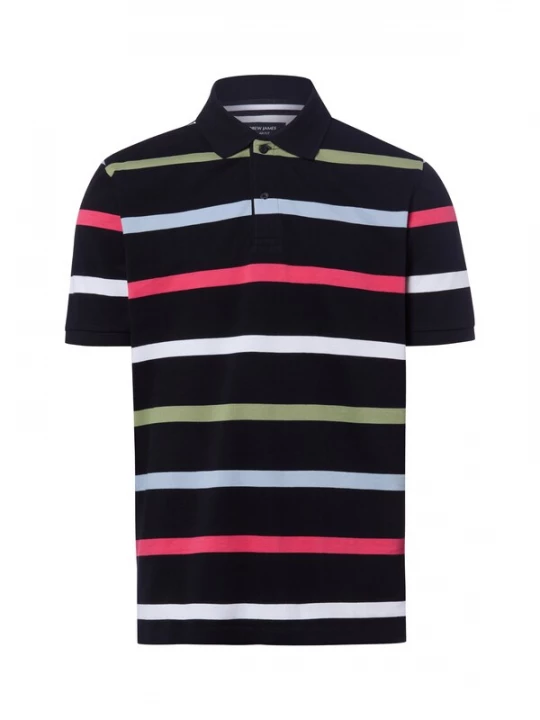 Foto van product Andrew James Shirt marine / lichtblauw / spar / rood / wit