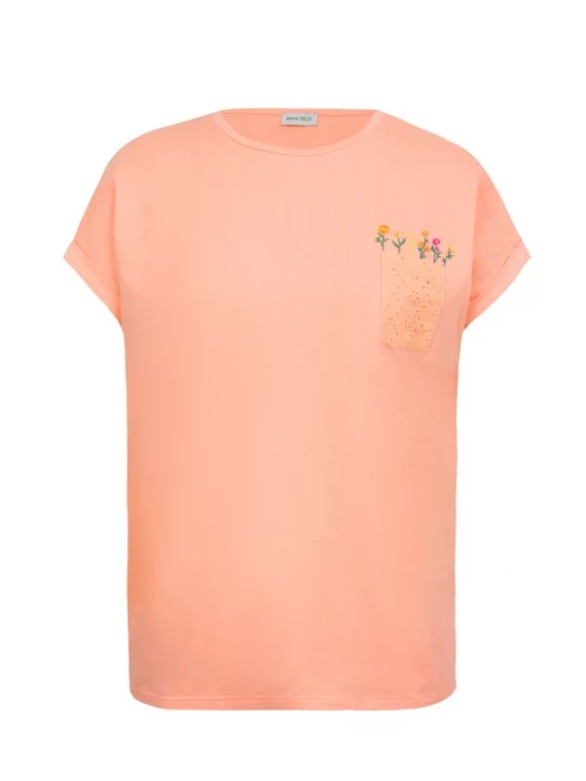 Foto van product Anna Field Shirt smaragd / abrikoos / donkeroranje / pink