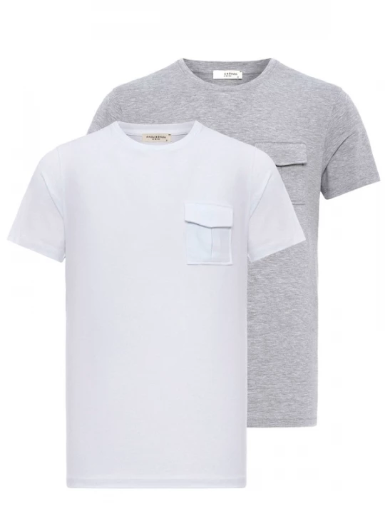 Foto van product Anou Anou Shirt grijs gemêleerd / wit