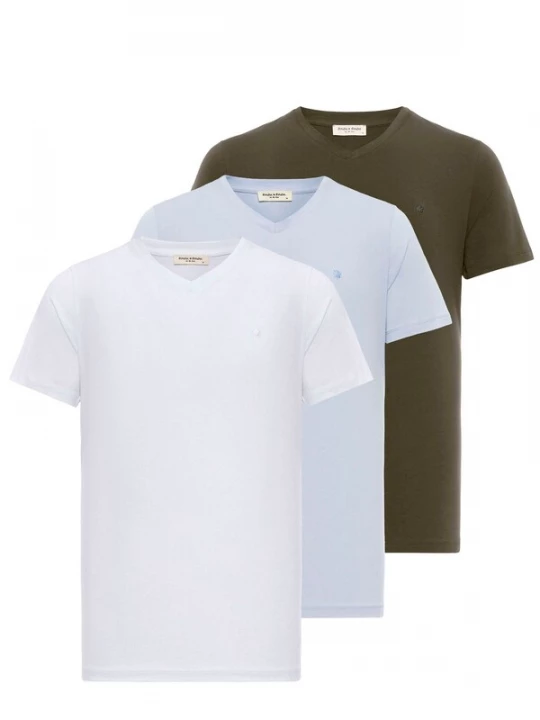 Foto van product Anou Anou Shirt lichtblauw / kaki / wit