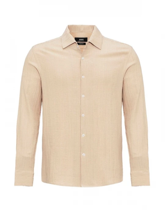 Foto van product Antioch Overhemd beige gemêleerd