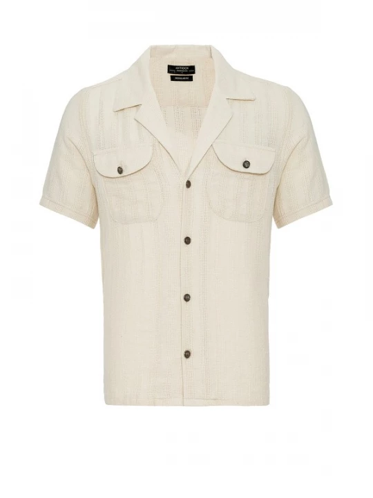 Foto van product Antioch Overhemd beige / zwart