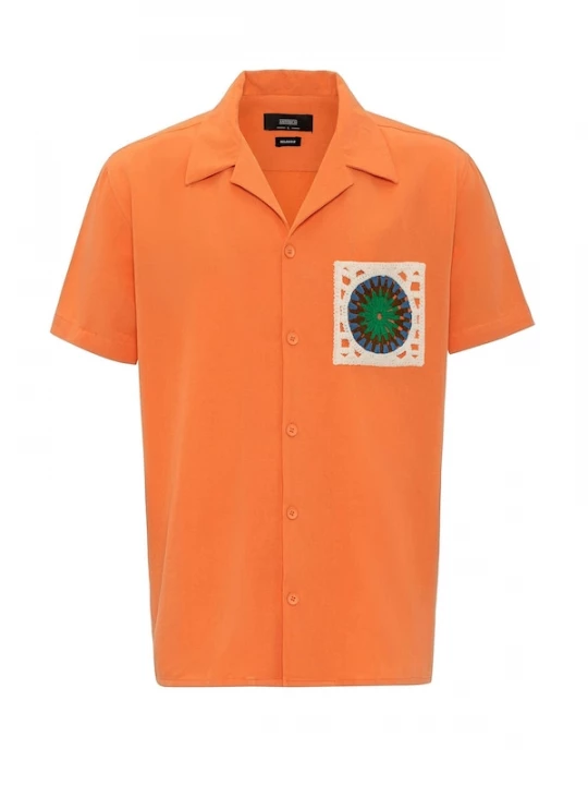 Foto van product Antioch Overhemd blauw / bruin / groen / oranje / wolwit