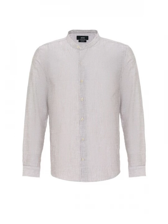 Foto van product Antioch Overhemd donkerbeige / wit
