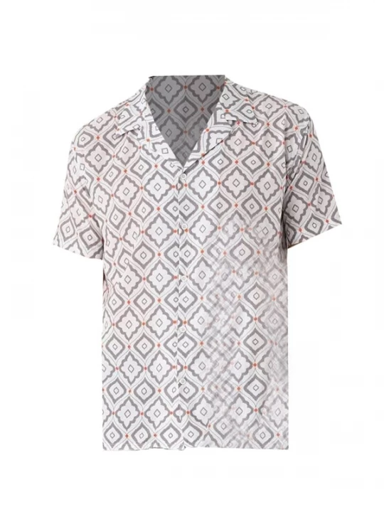 Foto van product Antioch Overhemd grijs / donkeroranje / offwhite