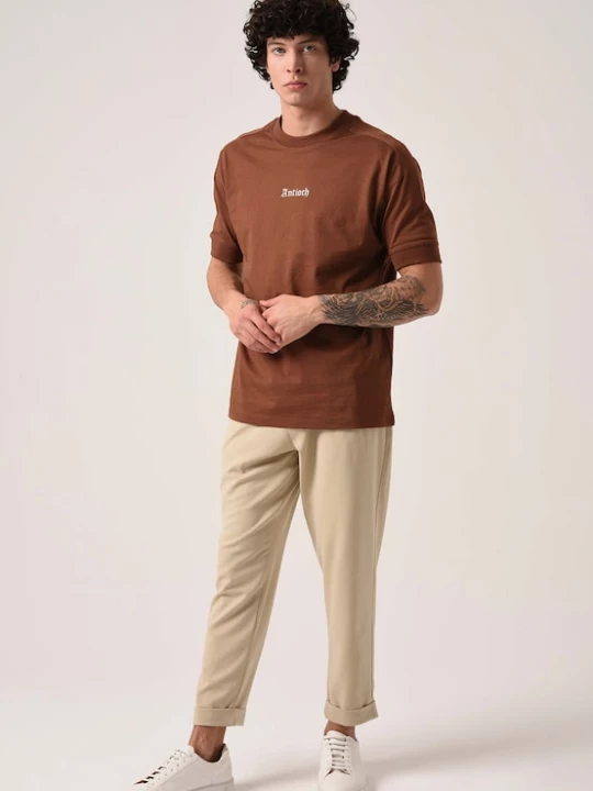 Foto van product Antioch Shirt 'Basic' bruin / wit