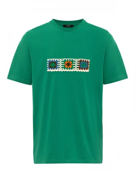 Foto van product Antioch Shirt blauw / bruin / groen / oranje / wit
