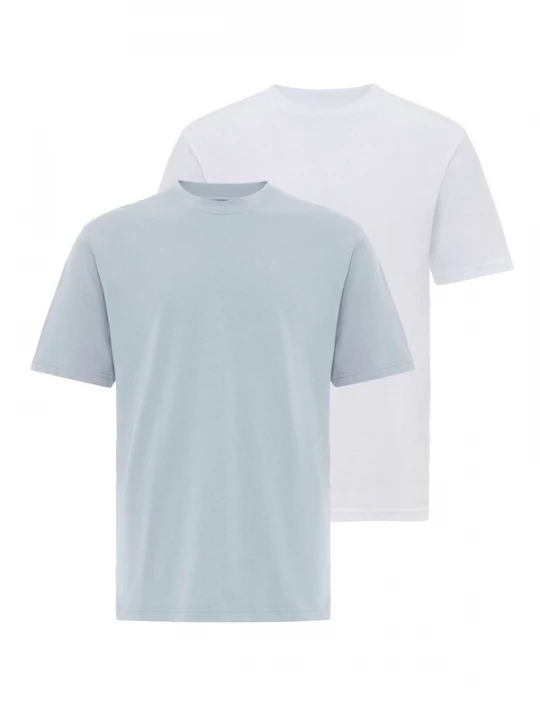 Foto van product Antioch Shirt duifblauw / wit