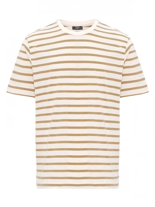Foto van product Antioch Shirt mosterd / wit