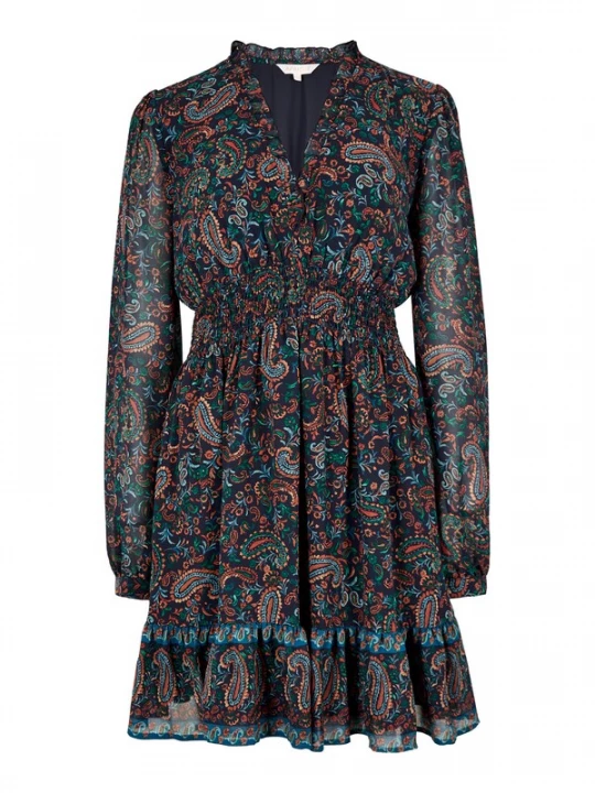 Foto van product Apricot Jurk marine / bruin / smaragd