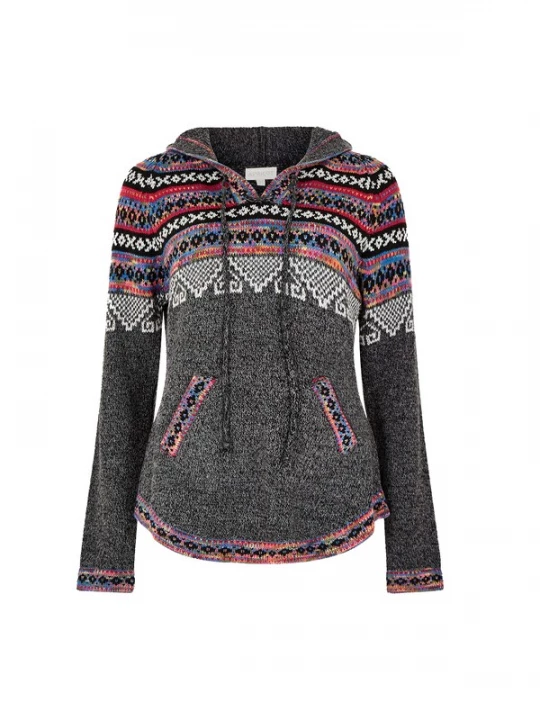 Foto van product Apricot Trui 'Fairisle' donkergrijs / gemengde kleuren