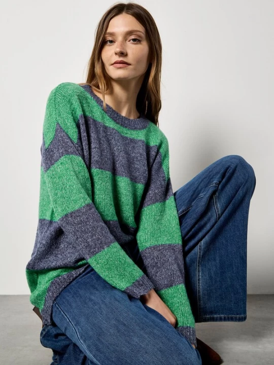 Foto van product Apricot Trui navy / groen