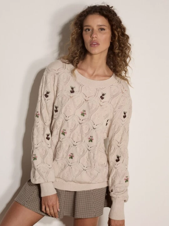 Foto van product Apricot Trui ' ' stone grey