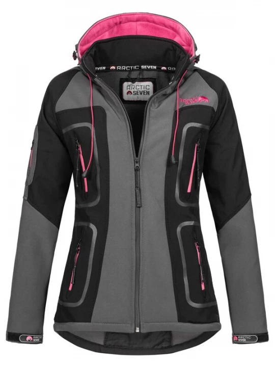 Foto van product Arctic Seven Functionele jas donkergrijs / pink / zwart