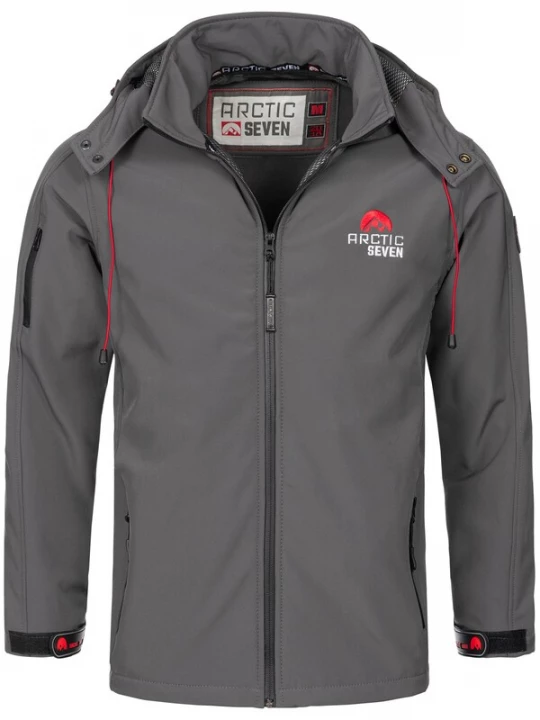 Foto van product Arctic Seven Functionele jas donkergrijs / rood / wit
