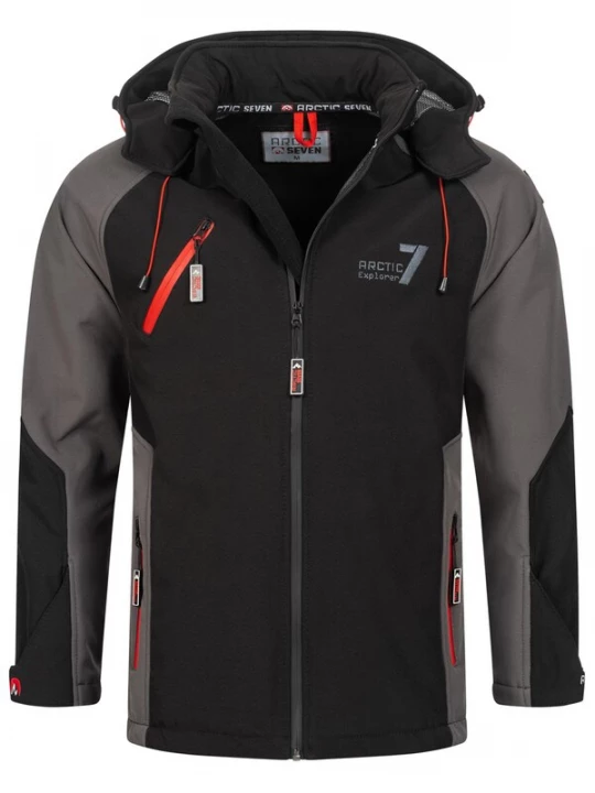 Foto van product Arctic Seven Functionele jas grijs / rood / zwart