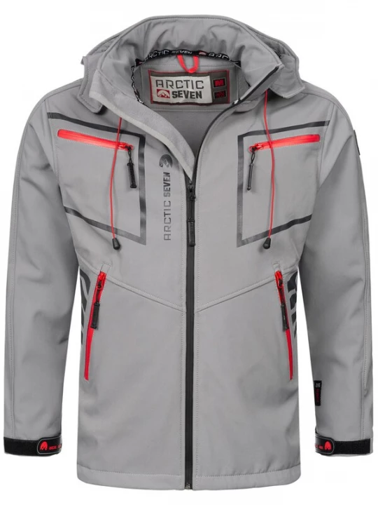 Foto van product Arctic Seven Functionele jas lichtgrijs / rood