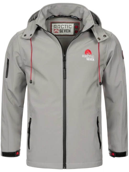 Foto van product Arctic Seven Functionele jas lichtgrijs / rood / wit