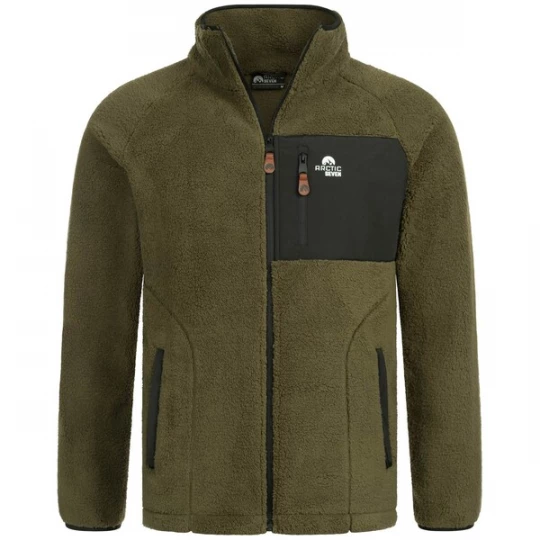 Foto van product Arctic Seven Funktionele fleece-jas '415' olijfgroen / zwart / wit