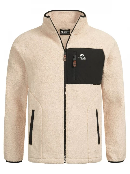 Foto van product Arctic Seven Funktionele fleece-jas 'AS415' beige / zwart / wit