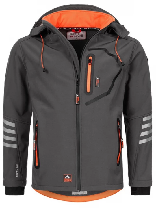 Foto van product Arctic Seven Tussenjas antraciet / oranje / zwart