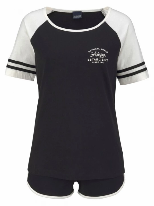 Foto van product ARIZONA Korte pyjama ecru / zwart