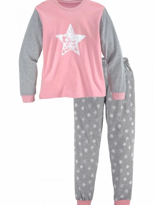 Foto van product ARIZONA Nachtkledij grijs gemêleerd / rosa / offwhite