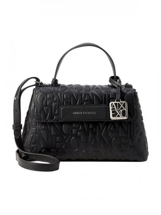 Foto van product ARMANI EXCHANGE Handtas 'LIZ PEBBLE' zwart / zilver
