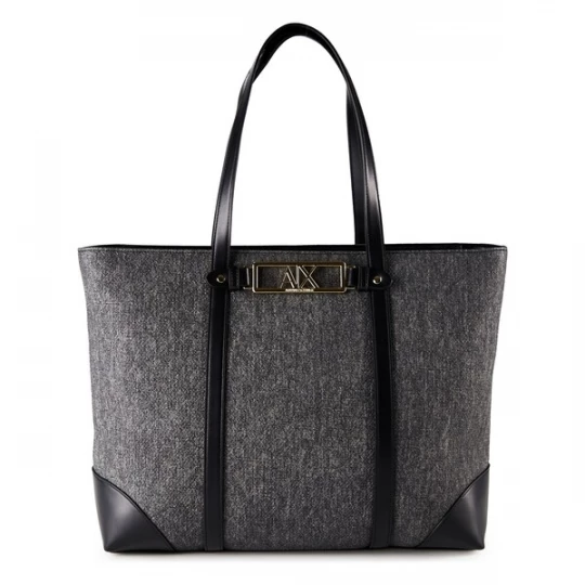 Foto van product ARMANI EXCHANGE Shopper 'Polly' grijs gemêleerd / zwart