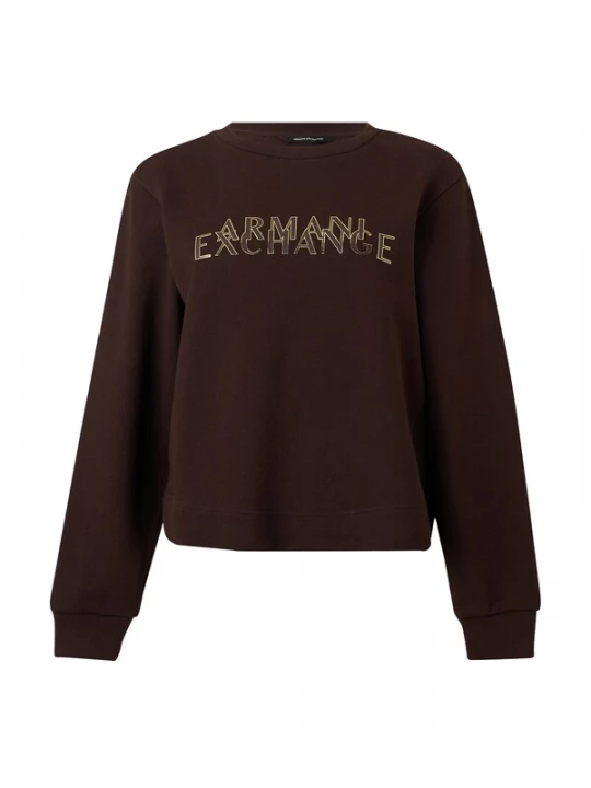 Foto van product ARMANI EXCHANGE Sweatshirt chocoladebruin / donkerbruin / lichtgeel