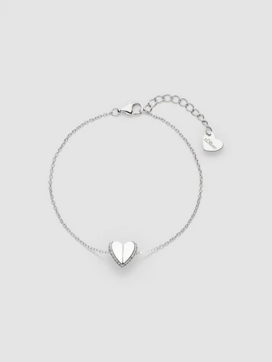 Foto van product Armband in 925 zilver met hart detail s.Oliver