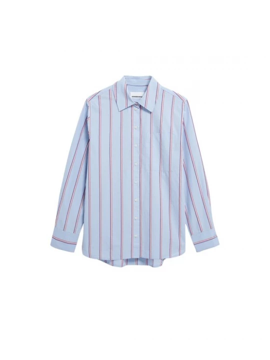Foto van product ARMEDANGELS Blouse lichtblauw / rood